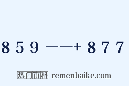 859——+877是什么意思的图片